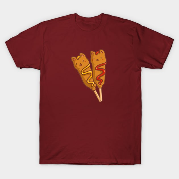 Corn Dogs T-Shirt by mschibious